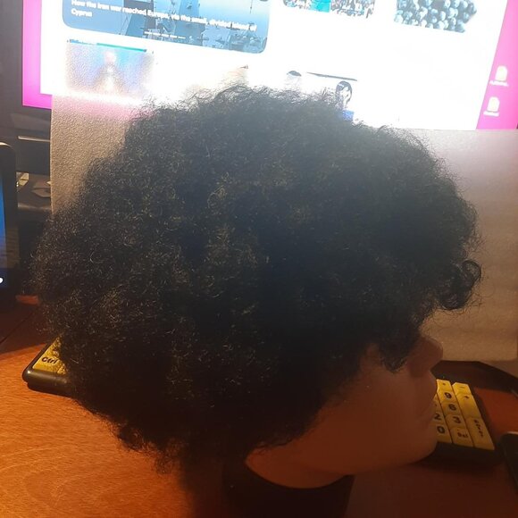 NEW ! Women & Men Short Curly Weave Afro Wig Black